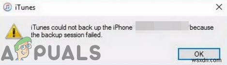 Fix: iPhone Backup Session Failed