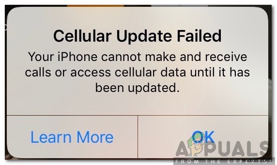 How to Fix ‘Cellular Update Failed’ Error on iPhone?