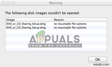 Fix: Disk images couldn’t be opened ‘No Mountable File Systems’