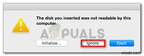 Fix: The Disk You Inserted Was Not Readable by This Computer