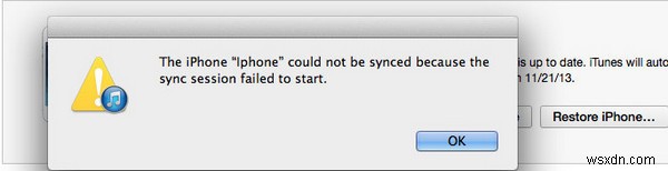 How to Fix iTunes Sync Session Failed to Start