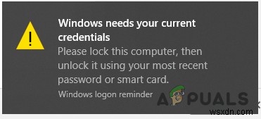 How to Fix “Windows Needs Your Current Credentials” on Windows?