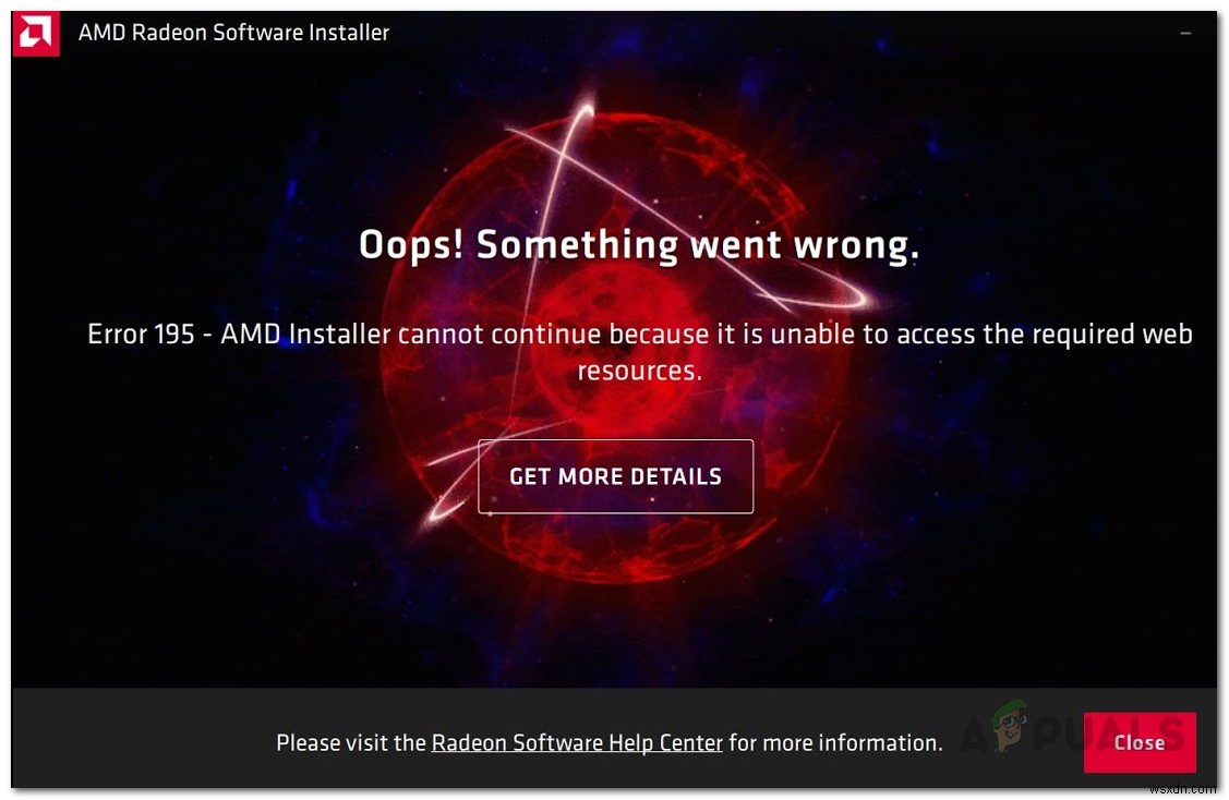AMD Installer Shows Error 195 (Oops! Something Went Wrong)? Here is how to fix it