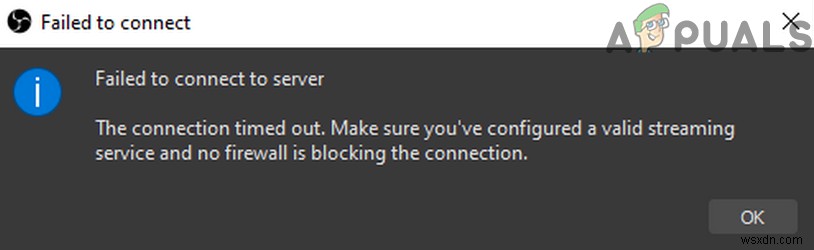 [SOLVED] OBS Failed to Connect to Server