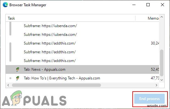 How to Disable ‘End Process’ in the Browser Task Manager on Microsoft Edge?