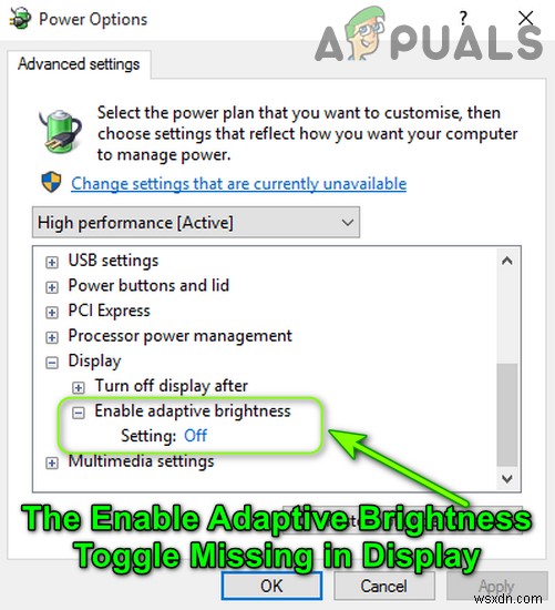 Fix: Missing Display/Toggle for Adaptive Brightness