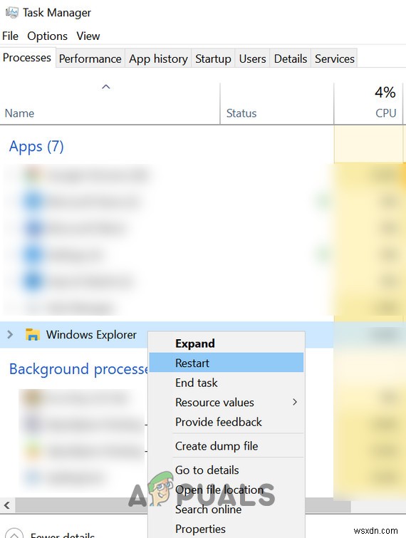 How to Remove Grey box on top-right corner of Windows 10 Desktop?