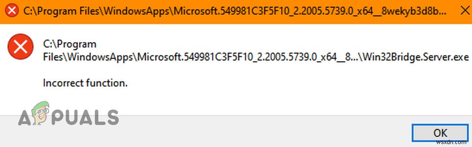 Fix: Win32Bridge Server Problem – Incorrect Function