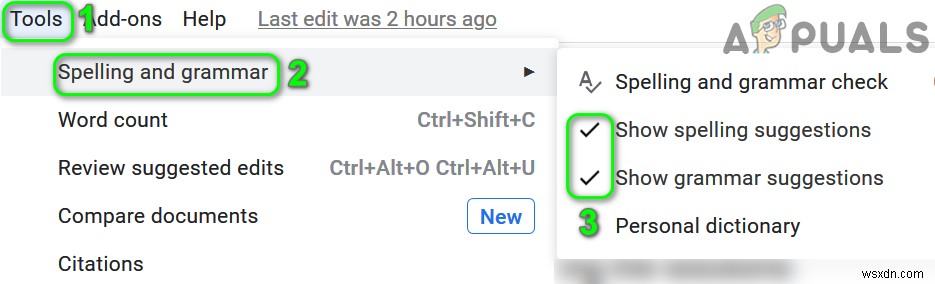 Fix: Google Docs Spell Check not Working