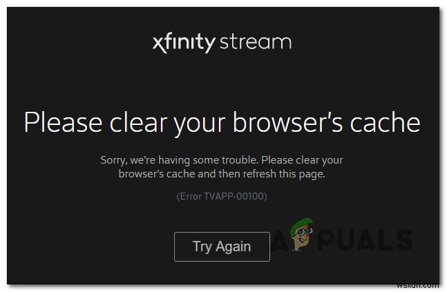 How to Fix Error TVAPP-00100 inside Xfinity