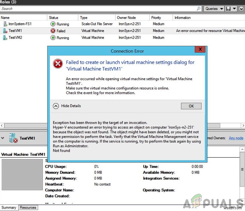 Fix: Logon Failure when Starting Virtual Machine in Hyper-V 2019
