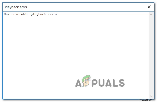 Unrecoverable Playback Error with Foobar