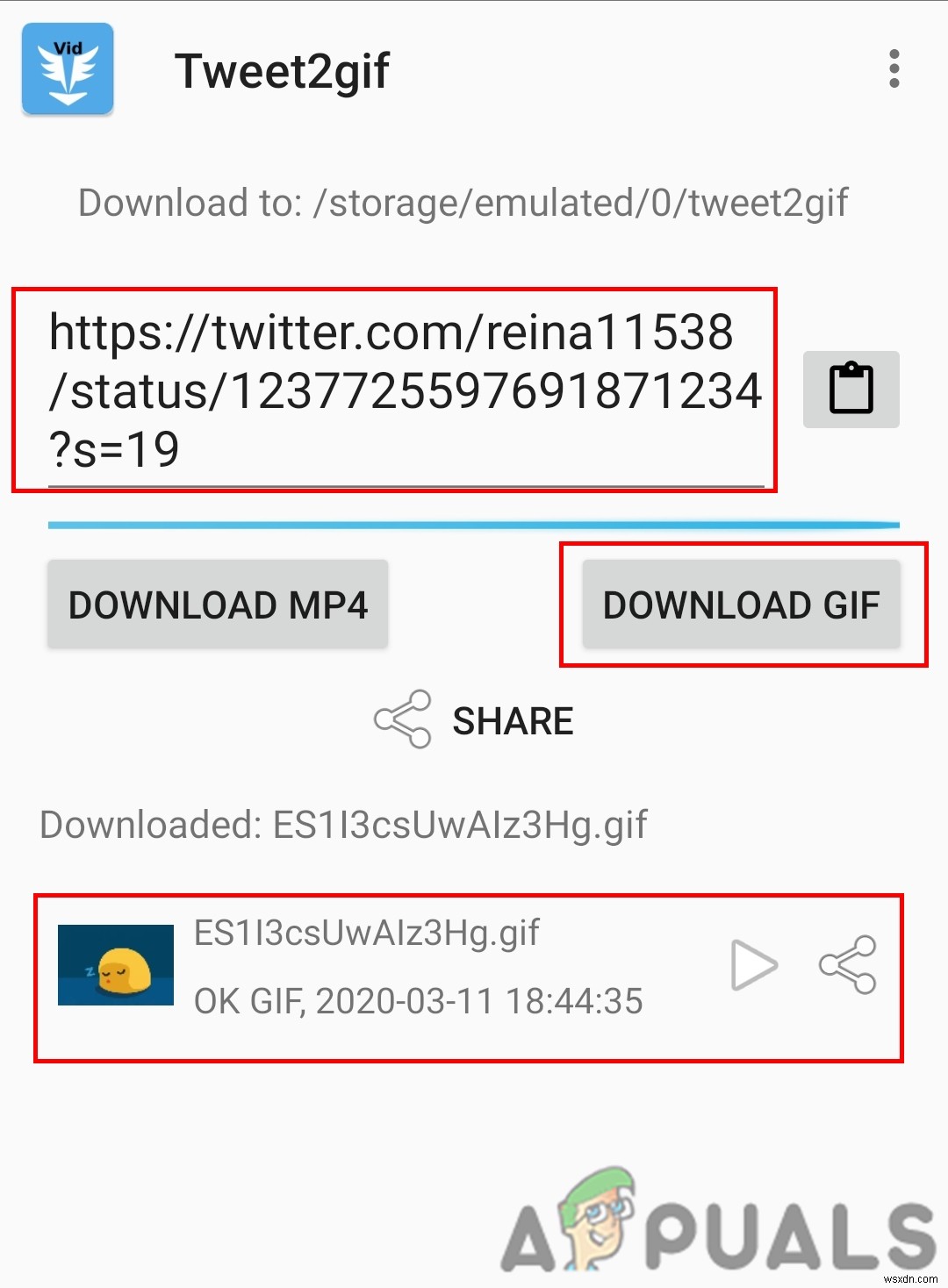 Saving GIF Images from Twitter