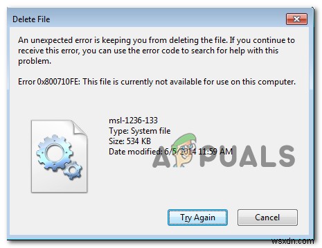 How to Resolve 0x800710FE when Trying to Delete a File