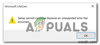 Fix: Lifecam.exe Fails to Initialize ‘cannot continue’