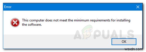 Error: Computer does not meet the Minimum Requirements error when Installing Graphics Driver