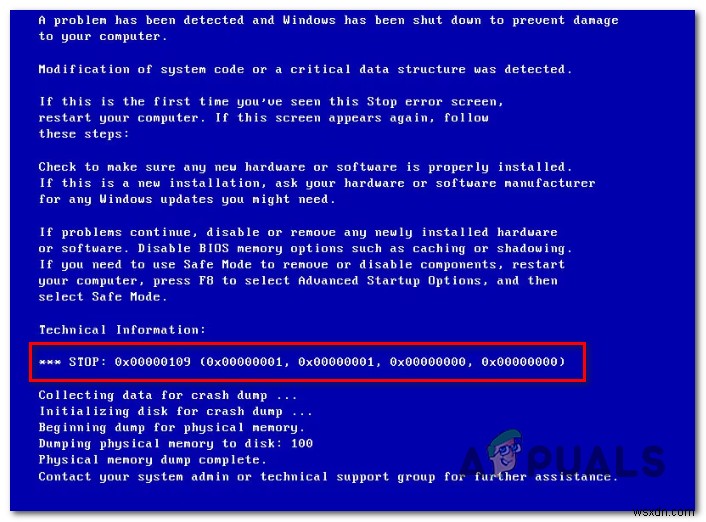 Resolve Blue Screen Error 0x00000109