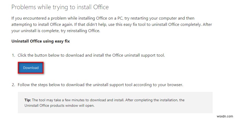 Resolve Access denied to installation source Office Error