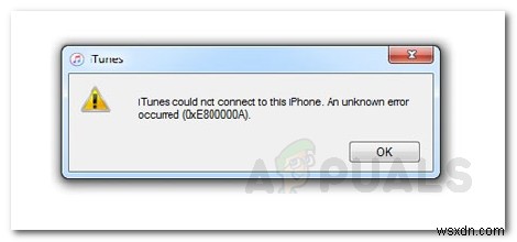 Troubleshoot iTunes Cannot Connect ‘Unknown Error 0XE80000A’