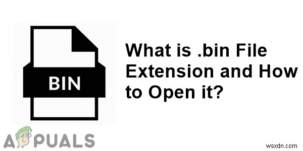 What is a .bin file and how do you open one?