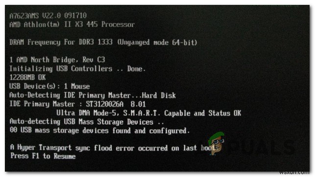 Resolve Hyper Transport Sync Flood Error