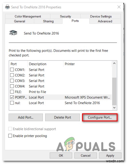 Fixing An Error Occurred during Port Configuration on Windows 10