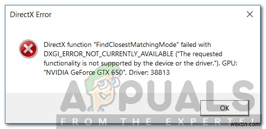 How to Fix DXGI_ERROR_NOT_CURRENTLY_AVAILABLE Error?