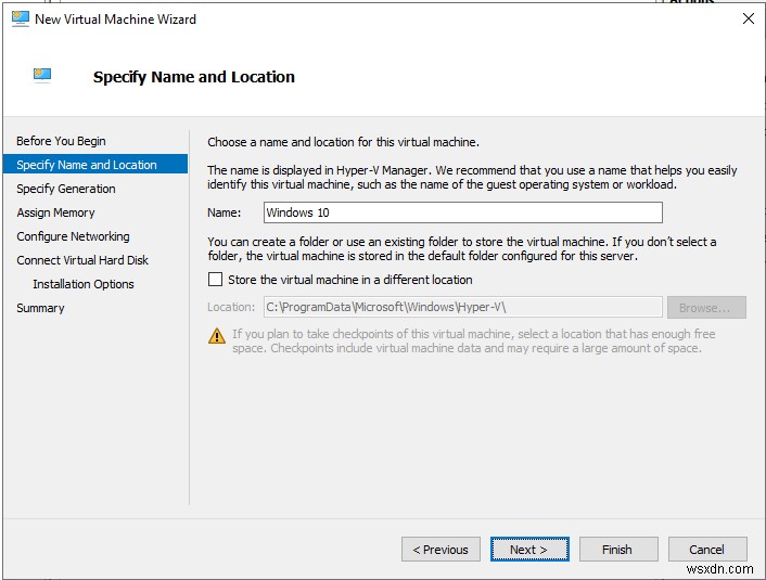 Create Your First Virtual Machine in Hyper-V 2019