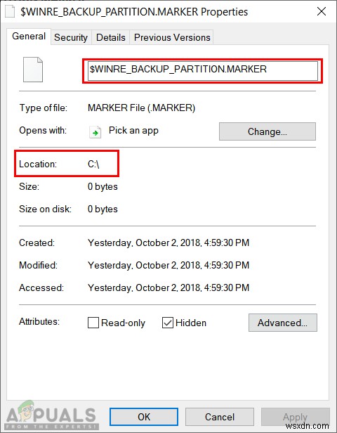What is: $WINRE_BACKUP_PARTITION.MARKER File and Should I Delete it?