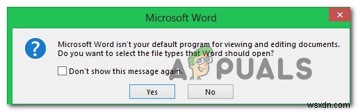 How to Fix ‘Word isn’t Your Default Program for Viewing and Editing Docs’