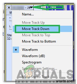 How to Move a Track in Audacity