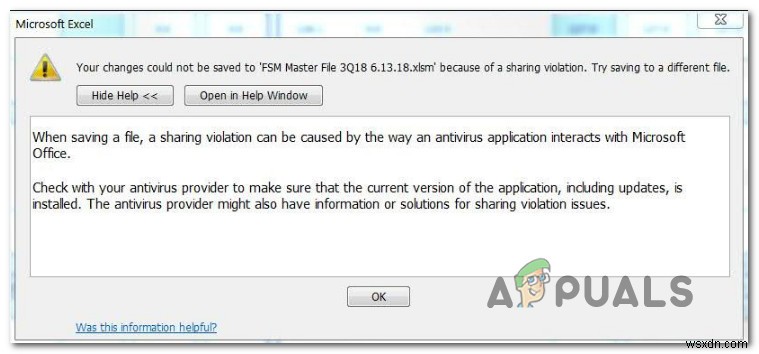 How to Fix a Sharing Violation Error in Excel