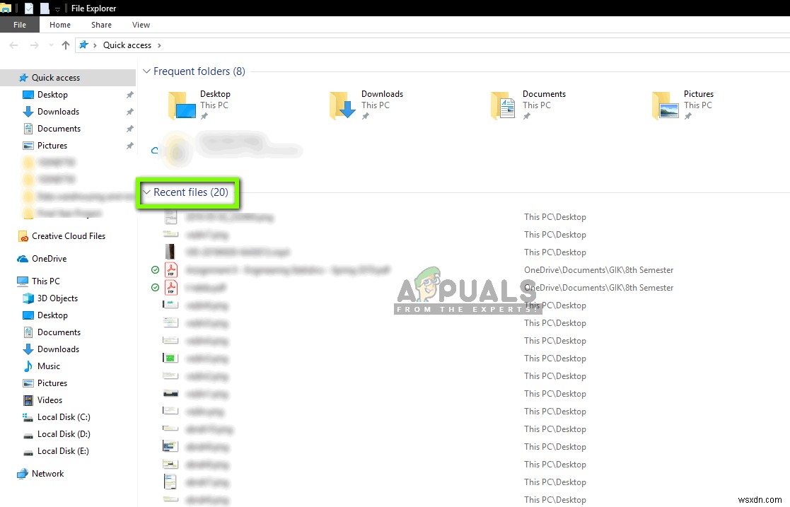 How to Disable Recent Files in Windows 10