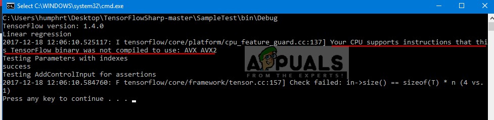 Fix: Your CPU Supports Instructions that this TensorFlow Binary was not Compiled to use AVX2