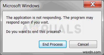 Fix: Microsoft Windows not Responding