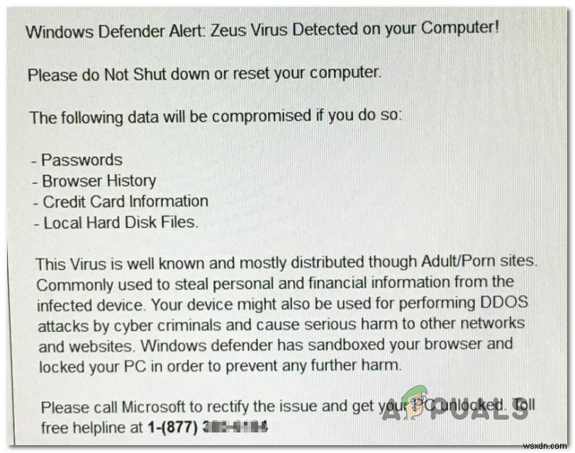 Fix: Windows Defender Alert: Zeus Virus Detected on Your Computer