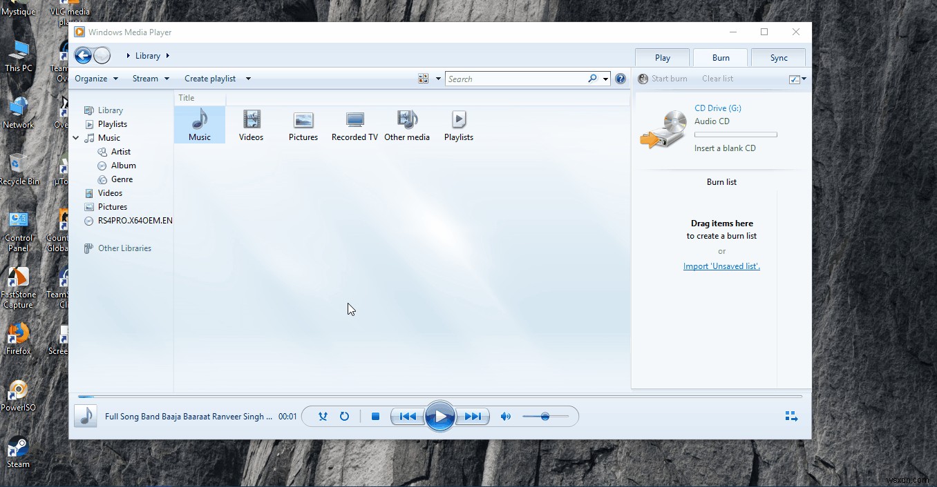 Fix: Windows Media Player Cannot Burn Some of the Files