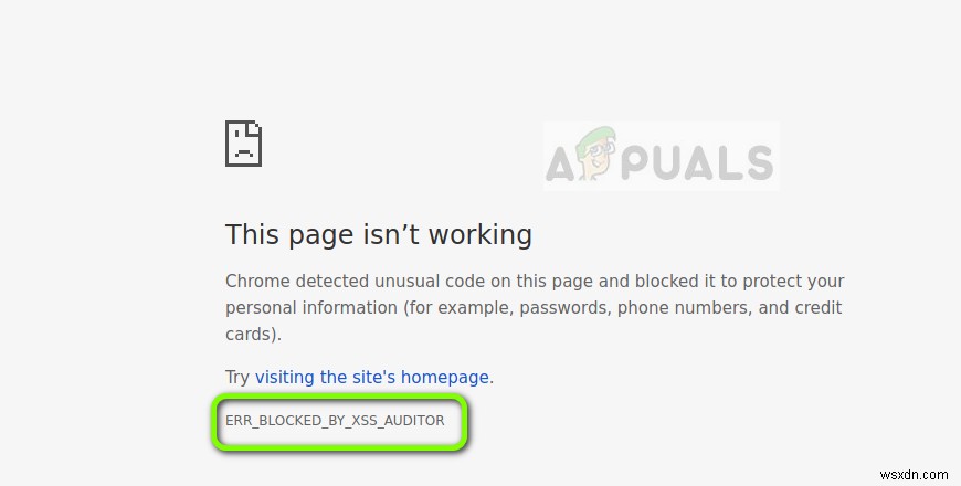 Fix: ERR_BLOCKED_BY_XSS_AUDITOR