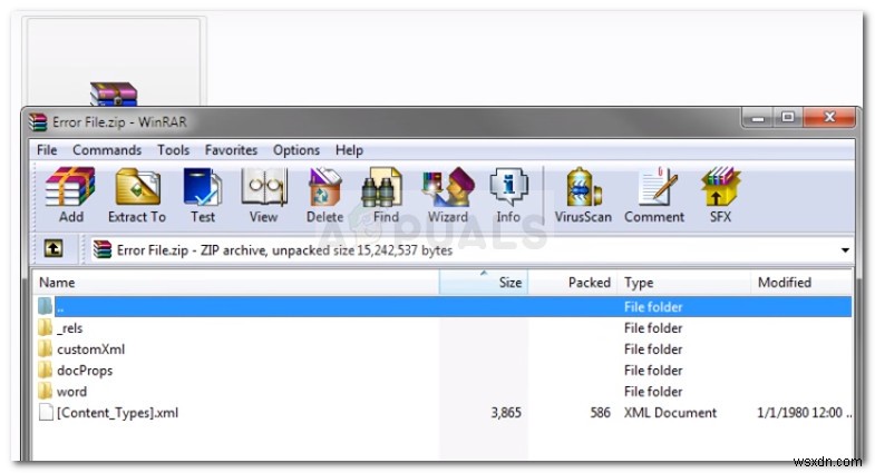 Fix: Microsoft Word XML parsing error