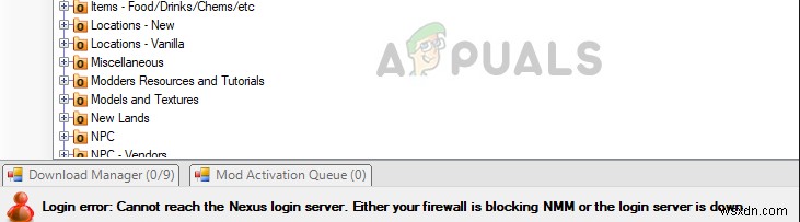 Fix: Nexus Mod Manager Login error