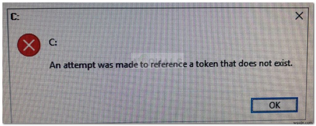 Fix: An attempt was made to reference a token that does not exist
