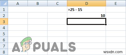 How to Perform Subtraction in Excel