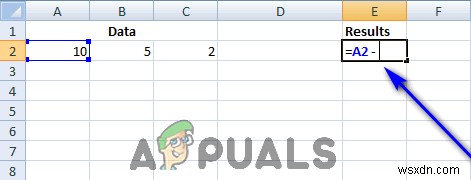How to Perform Subtraction in Excel