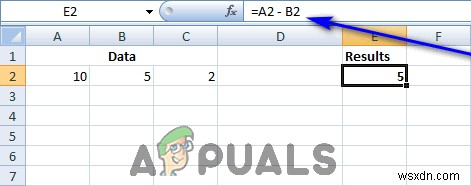 How to Perform Subtraction in Excel