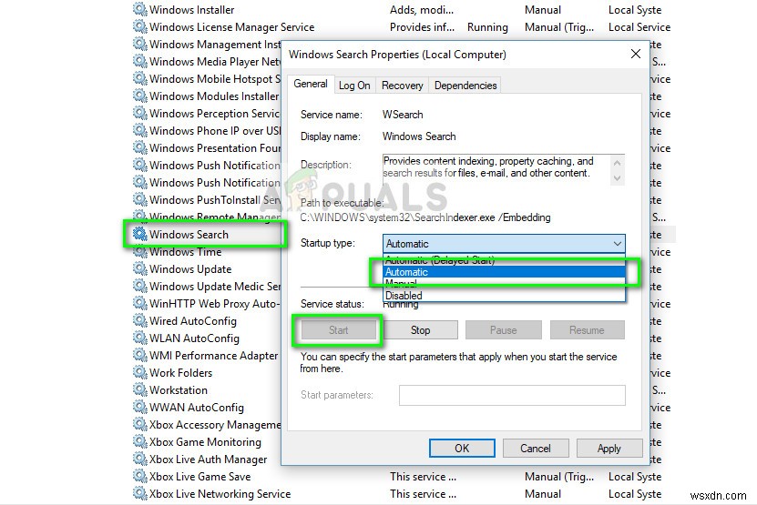 Fix: Windows 10 Indexing is not running