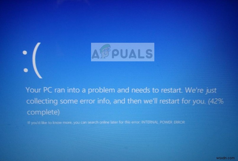 Fix: INTERNAL_POWER_ERROR BSOD