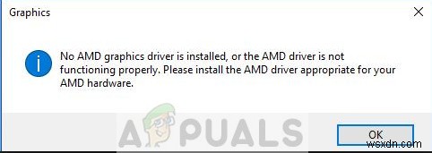 Fix: No AMD Graphics Driver is Installed