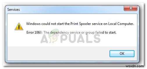 Fix: Spooler Service Error 1068