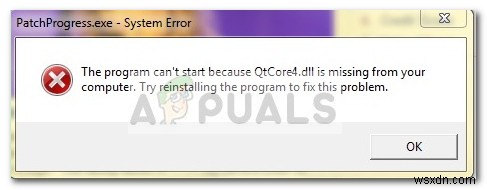 Fix: QtCore4.dll is missing