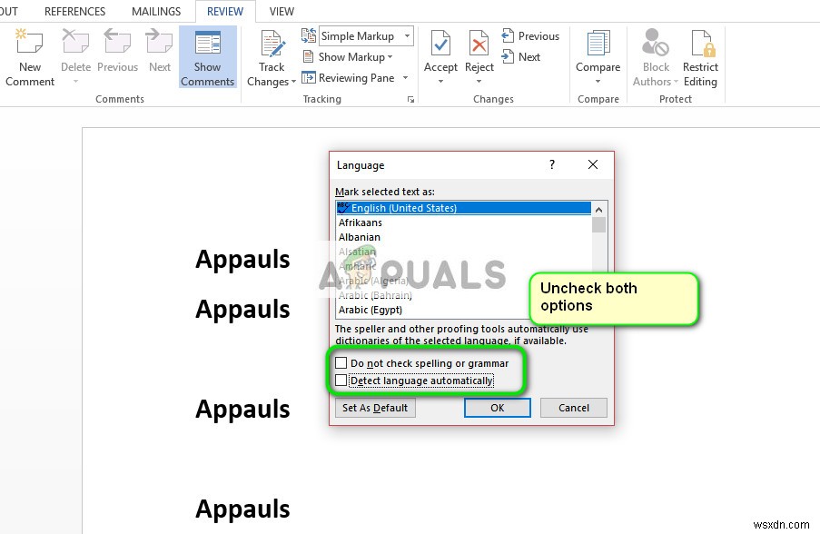 Fix: Spell Check not working in Word